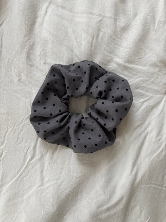 Dark Polka Dot Scrunchie