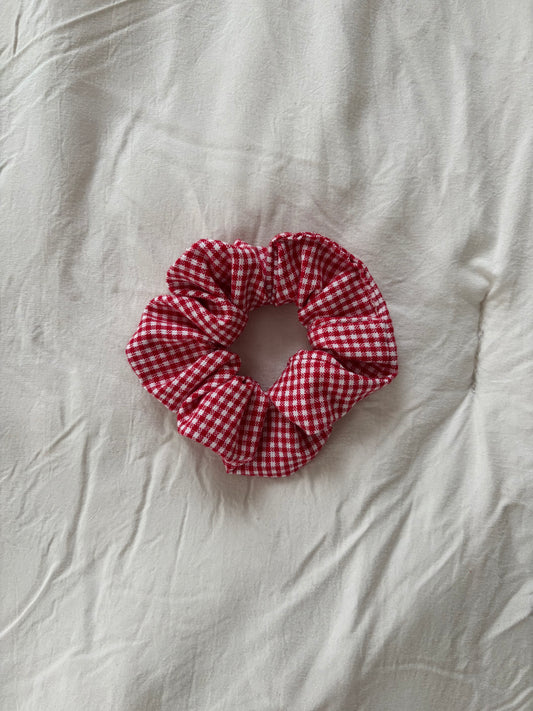 Red Gingham Scrunchie