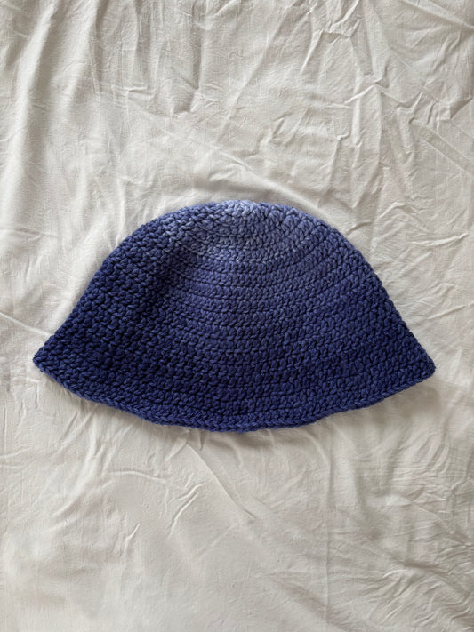 Crochet Blue Ombre Bucket Hat