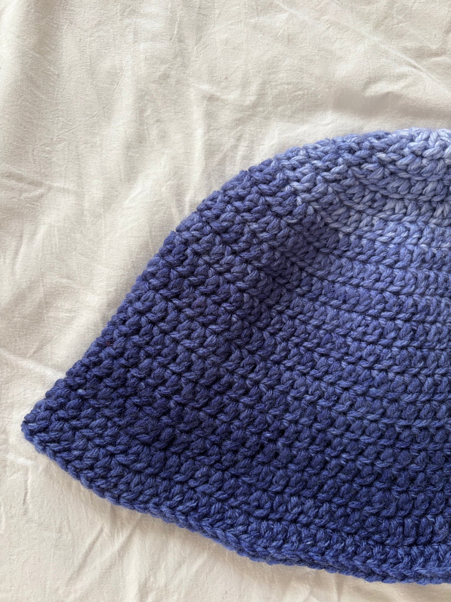 Crochet Blue Ombre Bucket Hat